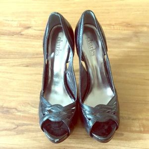 Charles David Black Peep-toe Pump Size 9
